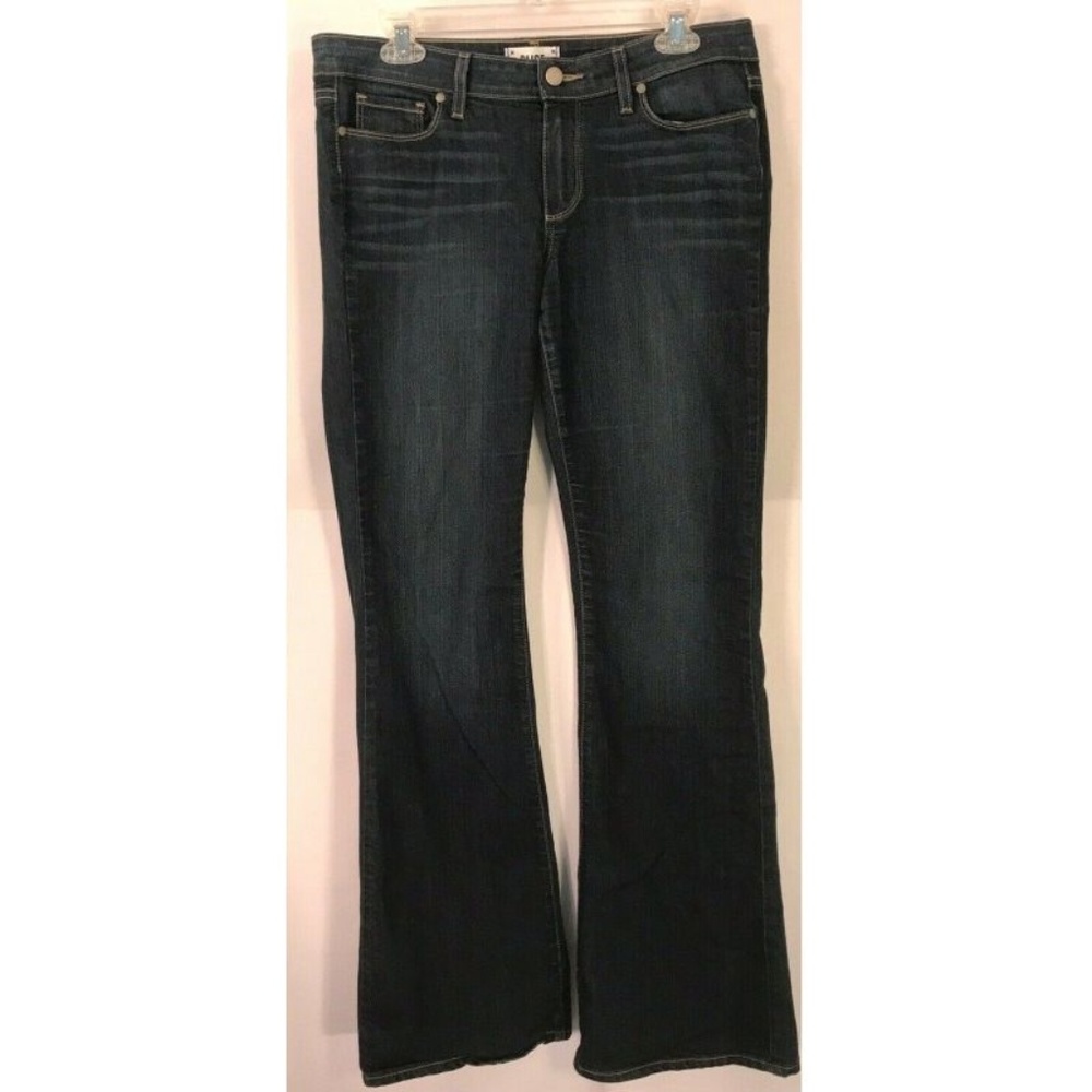 Paige Jeans 30 Skyline Boot Dark Wash Stretch Blue